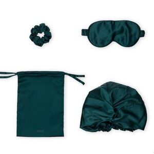 WNDR LN The Self-Care Kit - hair bonnet, eye mask, and scrunchie in satin bag